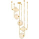 Solara LED 32.75 inch Vintage Polished Brass Chandelier Ceiling Light
