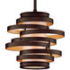 Vertigo 1 Light 9 inch Bronze / Gold Leaf Mini-Pendant Ceiling Light 