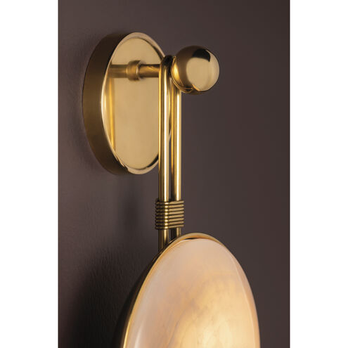 Ares LED 9.75 inch Vintage Brass Wall Sconce Wall Light