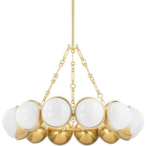 Althea 12 Light 43 inch Vintage Polished Brass Chandelier Ceiling Light