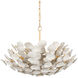 Aimi 9 Light 32 inch Vintage Gold Leaf Chandelier Ceiling Light 