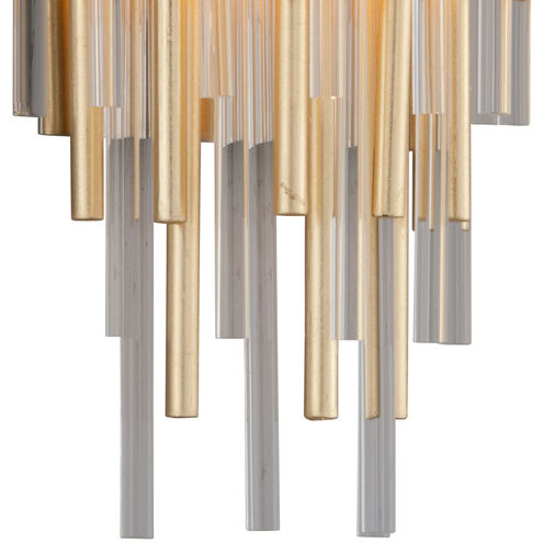 Theory LED 7 inch Gold Leaf with Polished Stainless Wall Sconce Wall Light