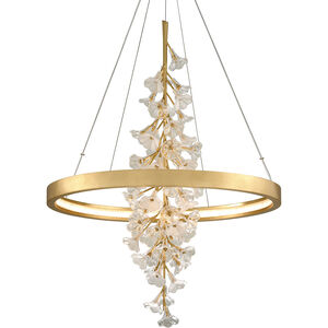 Jasmine LED 36 inch Gold Leaf Chandelier Ceiling Light