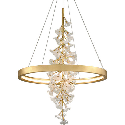 Jasmine LED 36 inch Gold Leaf Chandelier Ceiling Light
