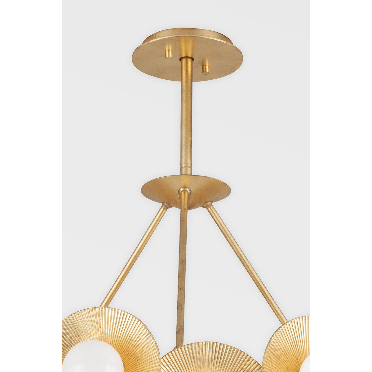 Emerald 16 Light 32 inch Vintage Gold Leaf Chandelier Ceiling Light