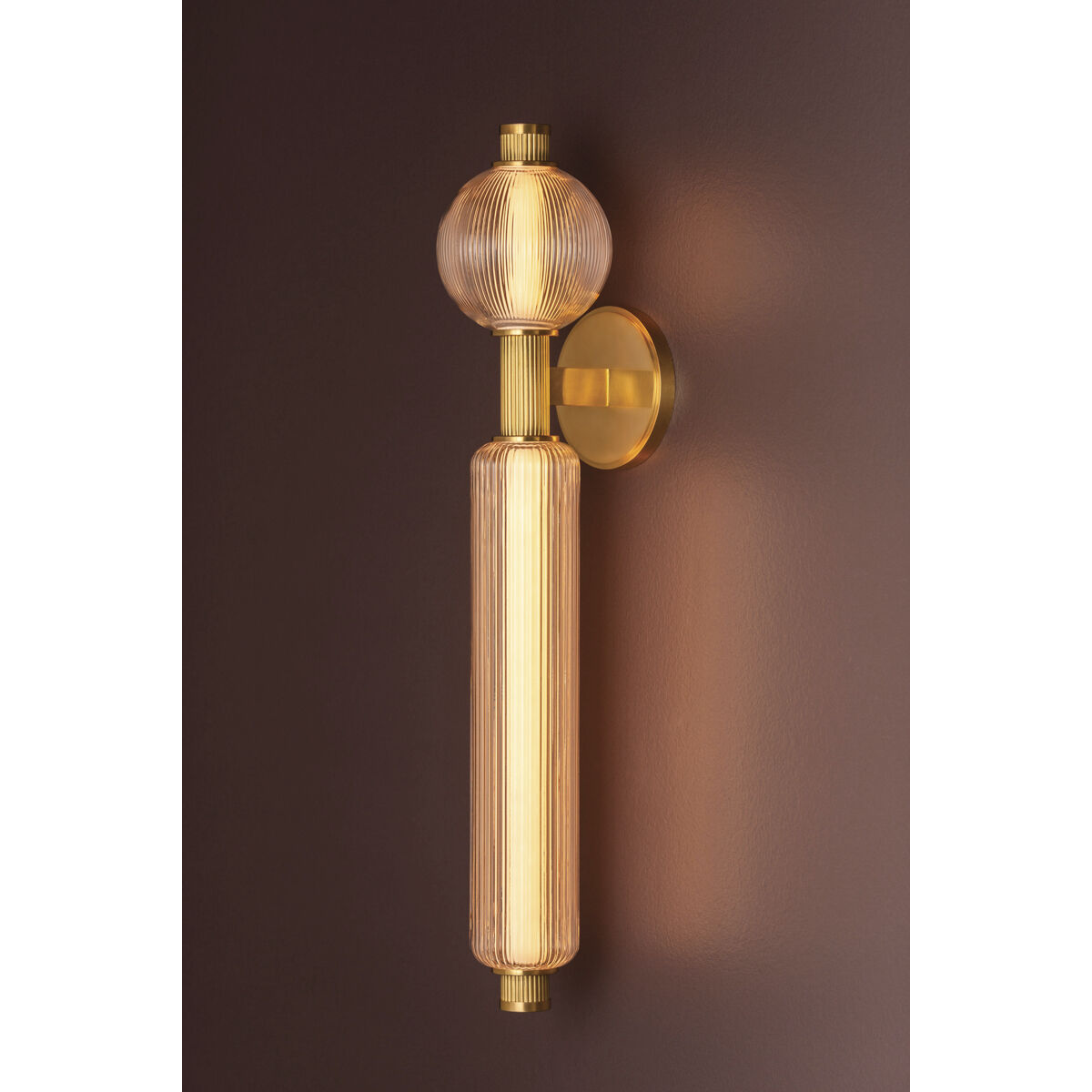 Atom LED 5.5 inch Vintage Brass Wall Sconce Wall Light
