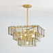 Regal 9 Light 24.5 inch Vintage Gold Leaf Chandelier Ceiling Light