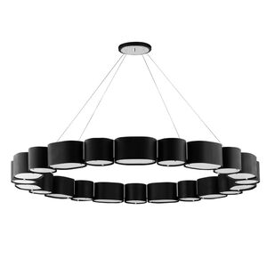 Opal 22 Light 50 inch Soft Black/Stainless Steel Chandelier Ceiling Light