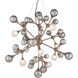 Element 40 Light 43.5 inch Stria Gold Leaf Chandelier Ceiling Light