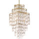 Dolce 7 Light 20 inch Champagne Leaf Chandelier Ceiling Light
