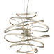 Calligraphy 2 Light 26 inch Silver Leaf Polished Stainless Chandelier Ceiling Light