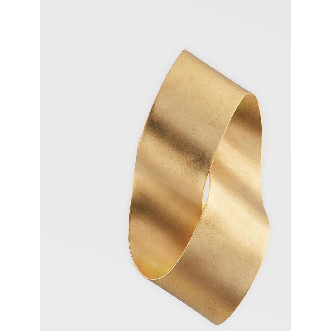 Lazlo LED 7 inch Vintage Gold Leaf ADA Wall Sconce Wall Light 