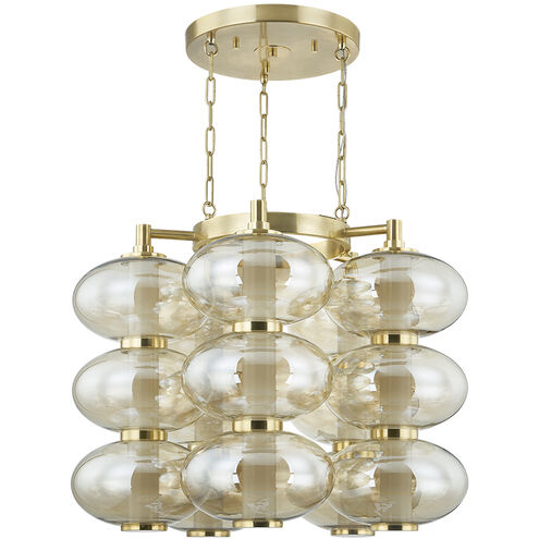 Toulouse LED 31 inch Vintage Brass Chandelier Ceiling Light
