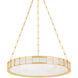 Leda LED 30 inch Vintage Brass Chandelier Ceiling Light