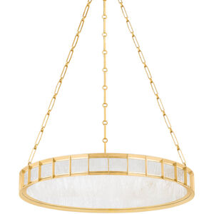Leda LED 30 inch Vintage Brass Chandelier Ceiling Light