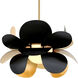 Ginger 1 Light 34.5 inch Gold Leaf/Soft Black Chandelier Ceiling Light