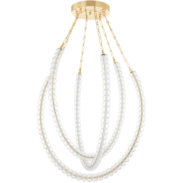 Celeste LED 48.25 inch Vintage Brass Chandelier Ceiling Light