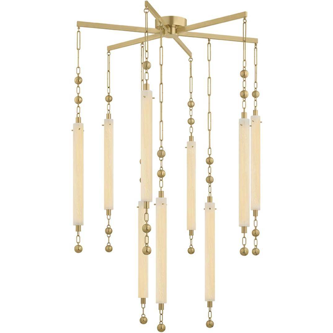 Parigi 9 Light 39.25 inch Vintage Brass Chandelier Ceiling Light