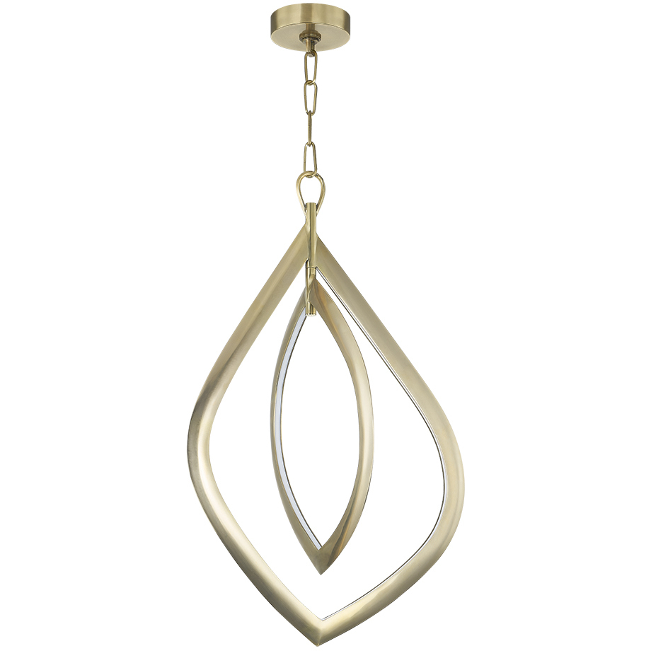 Arles LED 19.25 inch Vintage Brass Chandelier Ceiling Light