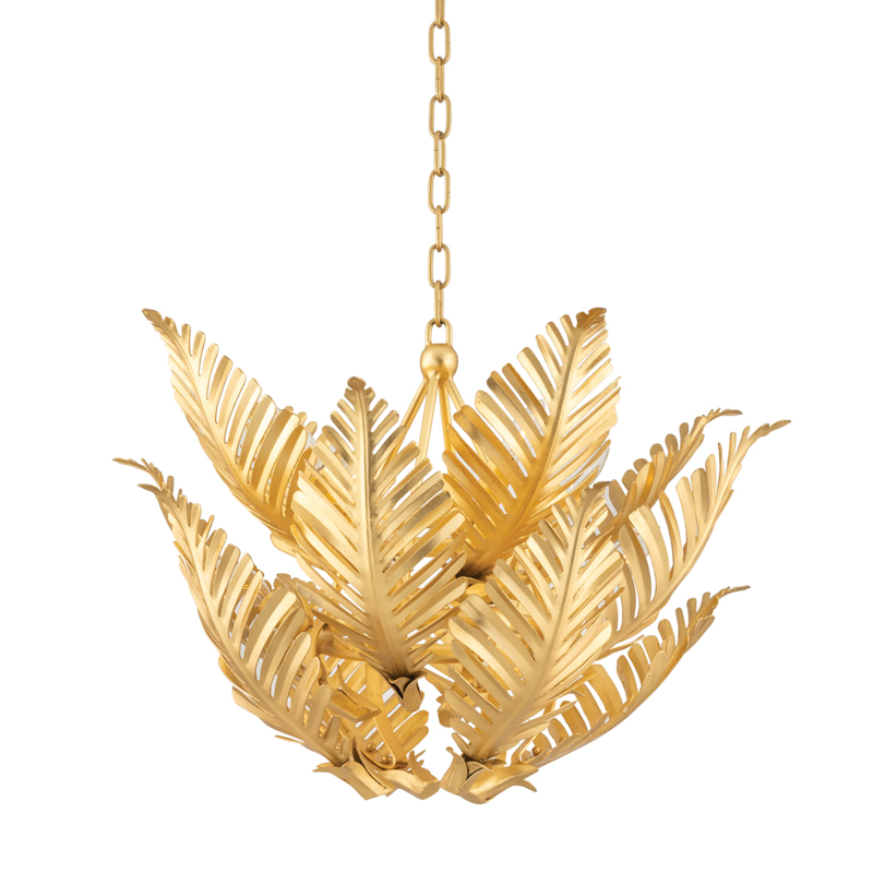 Corbett Tropicale Pendant 8 Light Gold Leaf