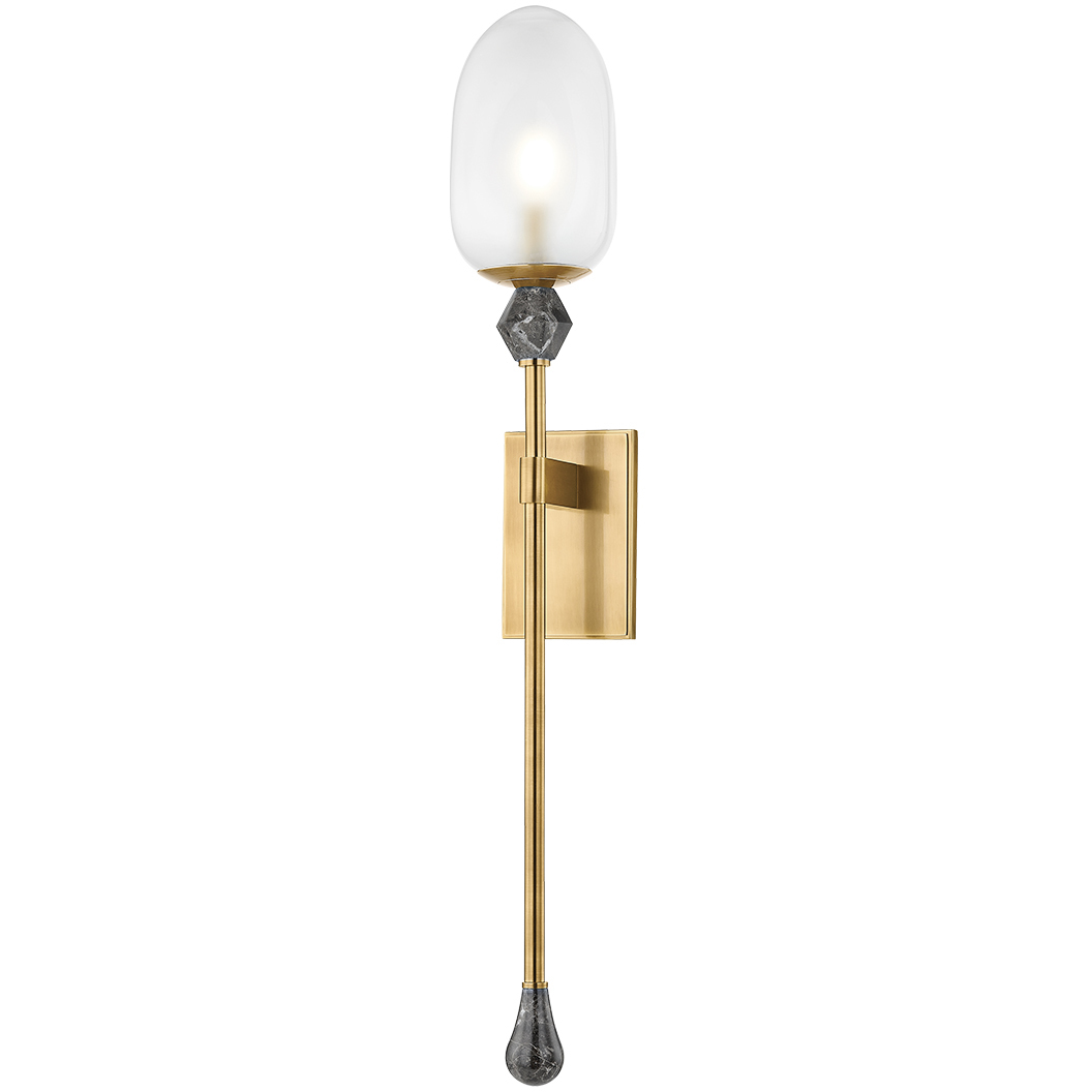 Daith 1 Light 6 inch Vintage Brass Wall Sconce Wall Light
