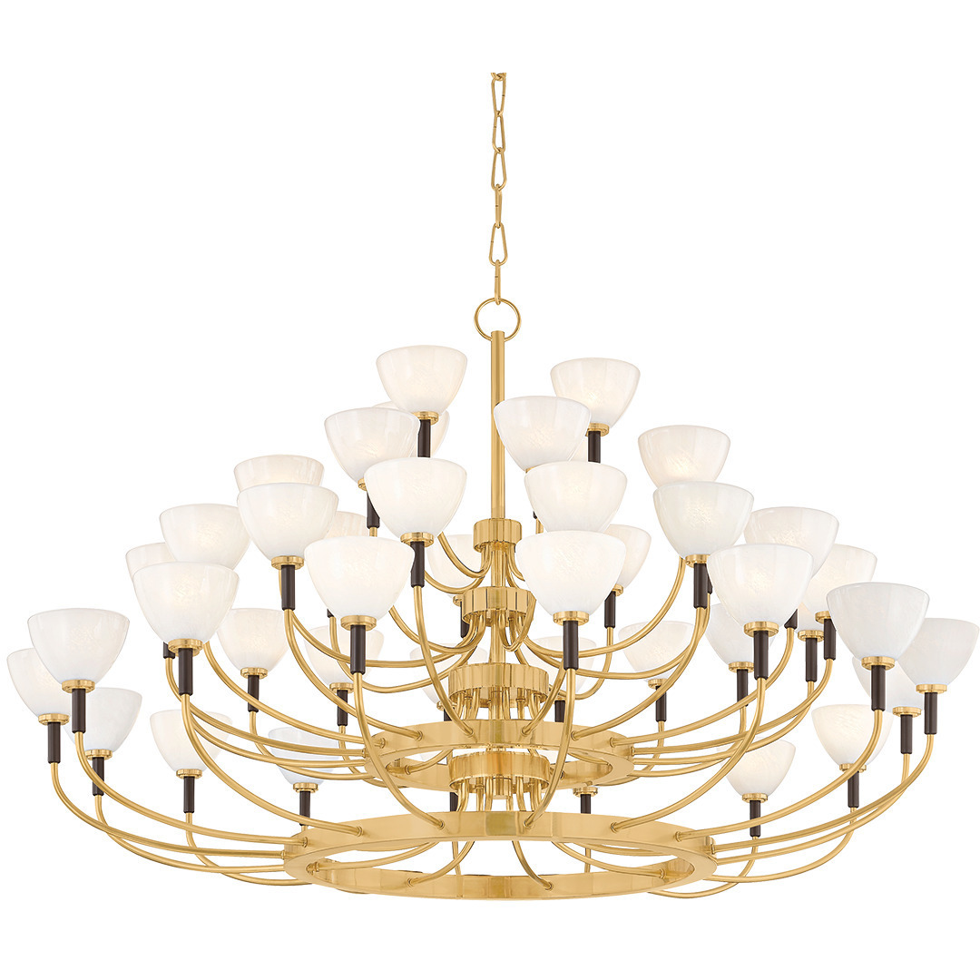 Brahma 44 Light 48.75 inch Vintage Polished Brass/Bronze Chandelier Ceiling Light