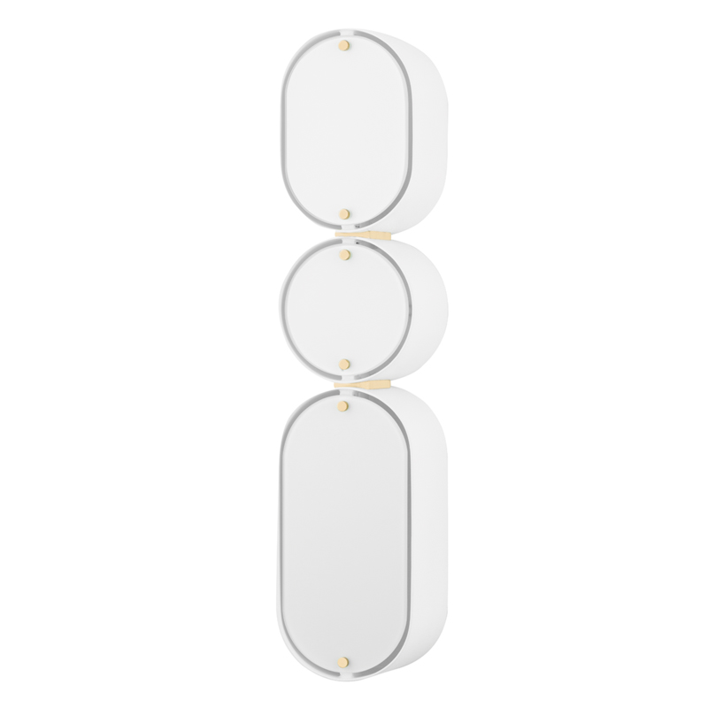 Opal 3 Light 5 inch Soft White/Vintage Brass ADA Wall Sconce Wall Light
