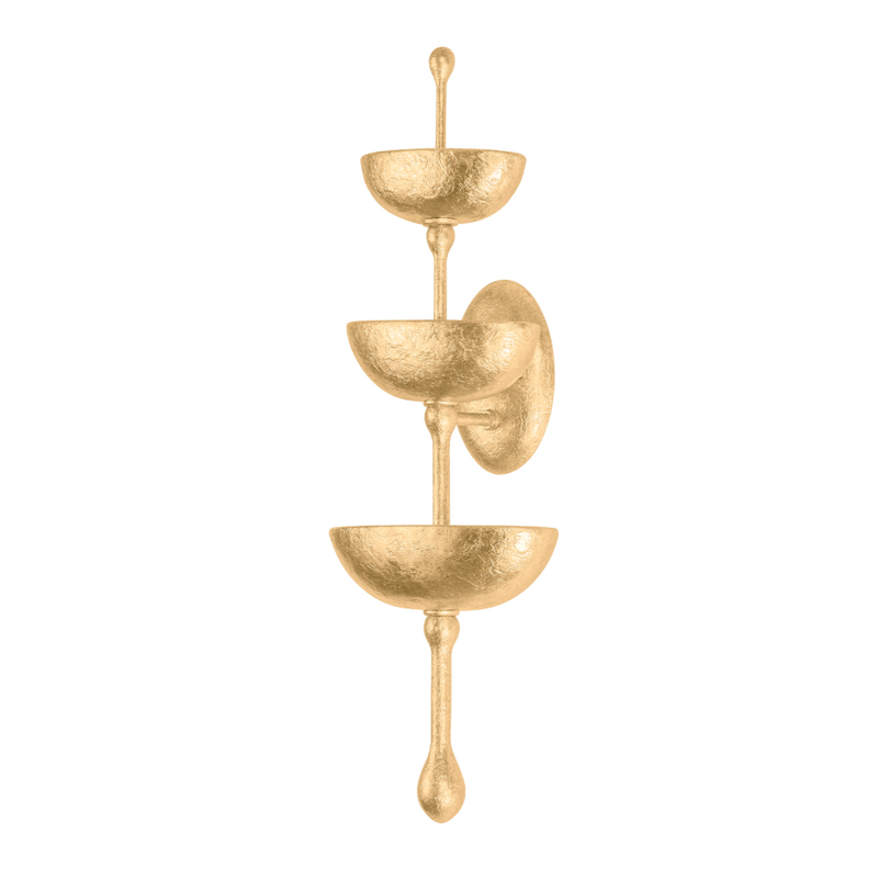 Aura 6 Light 10.25 inch Vintage Gold Leaf Wall Sconce Wall Light
