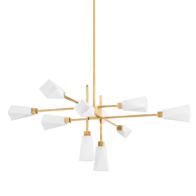 Artemis 10 Light 62.75 inch Vintage Brass Chandelier Ceiling Light