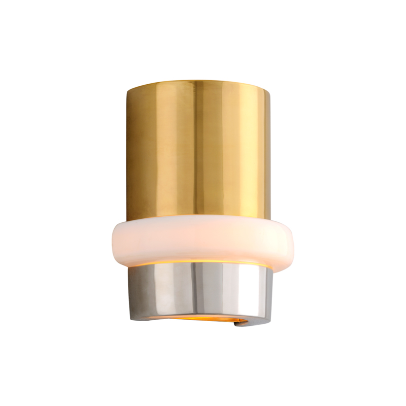 Beckenham 1 Light 8 inch Vintage Polished Brass/Nickel Wall Sconce Wall Light