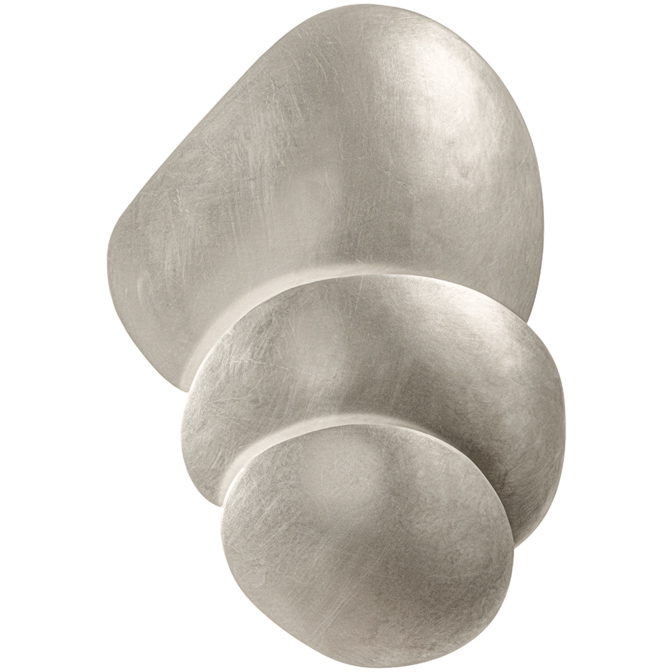 Akemi 3 Light Warm Silver Leaf ADA Wall Sconce Wall Light