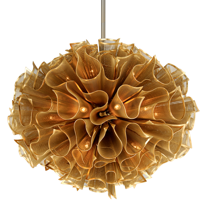 Gold leaf light fitting on sale