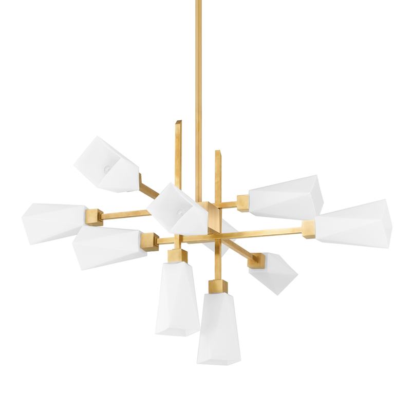 Artemis 10 Light 45.75 inch Vintage Brass Chandelier Ceiling Light